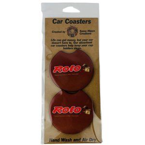 Car Coasters Rolo Chocolate Caramel Candy Snack Junk Food Set of 2 Neoprene